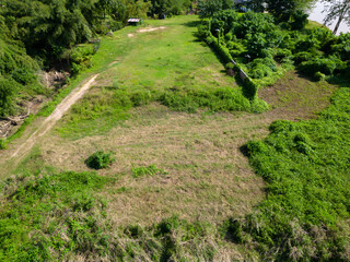 In summer, the diverse landscape reveals a French vineyard, a Thai rice field, and a Vietnamese rice field, all flourishing under the clear sky
