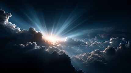 Prophetic second coming of Jesus Christ appearing in magnificent heavenly glory with clouds parting divine apocalyptic return end times Christian prophecy fulfillment spiritual