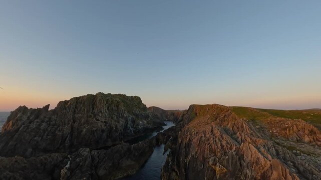 4K FPV drone footage of Malin Head, Ireland at sunset FPV_03