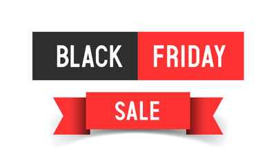 Black Friday sticker. Vector label isolated on white background.