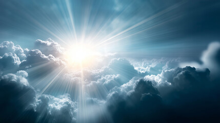 Abstract heavenly background showing brilliant light radiating from heaven realm divine revelation concept supernatural divine illumination spiritual celestial glory Christian