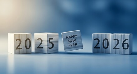2026 new year calendar cubes forward to future date