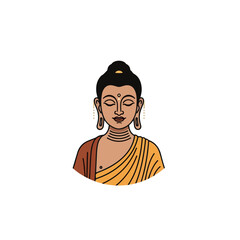 Buddha illustration displays spiritual harmony and inner peace, reflecting Buddhist teachings. Buddha embodies enlightenment and serenity, ideal for religious studies and mindful practices.