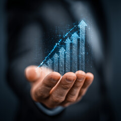 Future Business Strategy Digital Growth Arrow