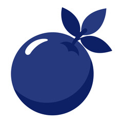 blueberry silhouette on white background