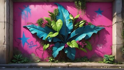 tropical flowers in the garden