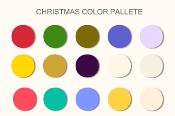Set of christmas color pallete