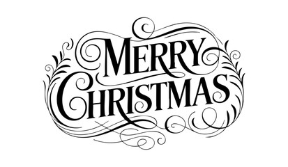 Merry Christmas Calligraphy Typography Design