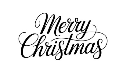 Merry Christmas Calligraphy Typography Design