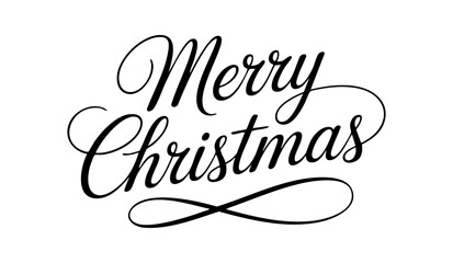 Merry Christmas Calligraphy Typography Design