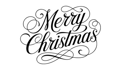 Merry Christmas Calligraphy Typography Design