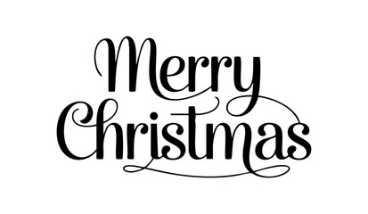 Obraz premium Merry Christmas Calligraphy Typography Design