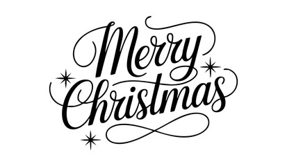 Merry Christmas Calligraphy Typography Design
