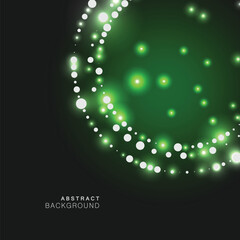 Abstract ring design with luminous swirling backdrop. Glowing spiral. Vector background