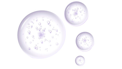Serum gel texture isolated on transparent background. Serum drop. Realistic Liquid gel with bubbles.	
