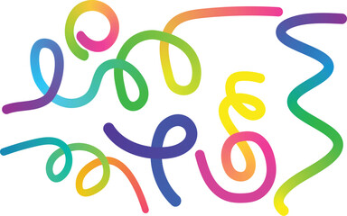 Creative Gradient Squiggle Lines for Presentation Layout