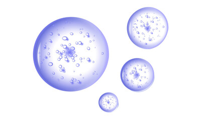 Serum gel texture isolated on transparent background. Serum drop. Realistic Liquid gel with bubbles.	
