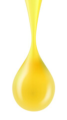 Serum gel texture isolated on transparent background. Gold serum drop. Realistic Liquid gel 