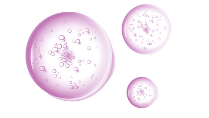 Serum gel texture isolated on transparent background. Serum drop. Realistic Liquid gel with bubbles.	
