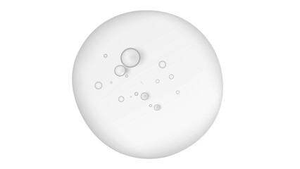 Gel serum texture. Clear skin care liquid drops. Cosmetic product swatch isolated on white background