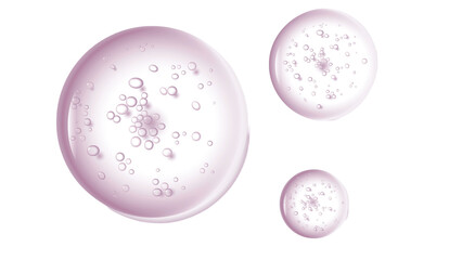 Serum gel texture isolated on transparent background. Serum drop. Realistic Liquid gel with bubbles.	
