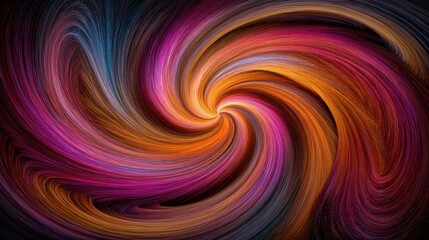 Fototapeta premium Bright, swirling colors blend harmoniously in an abstract representation of movement and energy. The vibrant hues create a captivating visual experience.