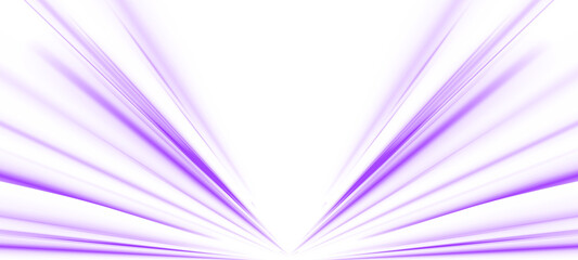 Abstract purple light streaks isolated on transparent background. Smooth glowing trails bend gracefully, blending technology and aesthetics. Modern luminous effect for design and branding. © ikril