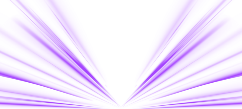 Abstract purple light streaks isolated on transparent background. Smooth glowing trails bend gracefully, blending technology and aesthetics. Modern luminous effect for design and branding.