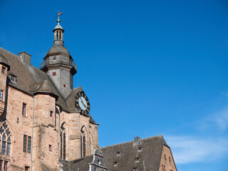 Historic Castle with Clock Tower