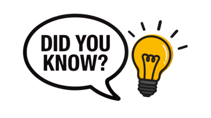 Spark curiosity and share knowledge with a bright idea symbol and "Did You Know?" text, perfect for educational content and engaging presentations.