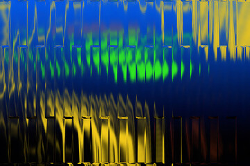 Abstract colorful light reflections and refraction through glass surface texture design