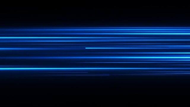 Abstract blue light streaks on a dark background