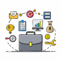Project Management Toolkit Briefcase with Essential Tools for Success