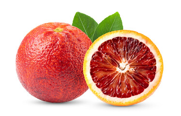 Blood orange isolated on transparent png ( image from camera )