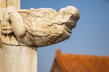 Forbidden City's ancient drainage system - The Dragon Spouts of the Imperial Balustrade