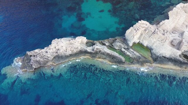 Drone view of Ibiza Atlantis: Sa Pedrera De Cala D&rsquo;Hort, Es Vedra, Ibiza, Balearic Islands