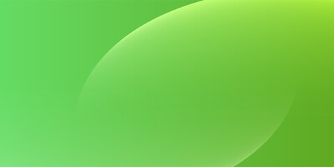 Green Abstract Wave Background with Smooth Gradient and Transparent Curves. Modern creative trendy design in vector illustration