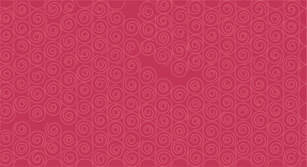 A vibrant, pink background featuring a repeating pattern of light pink swirl designs