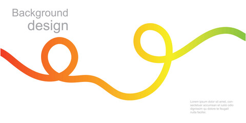 Background with wavy gradient shapes. Colorful squiggles gradient lines design for flyer, poster, cover or banner. Vector illustrations in eps 10.