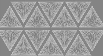 Obraz premium Geometric pattern with repeating triangular shapes and intricate grid-like detail