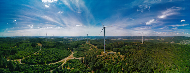Wind Turbines on Scenic Hilltop