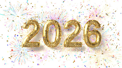 Elegant Happy New Year 2026 Numbers and Modern Typography 