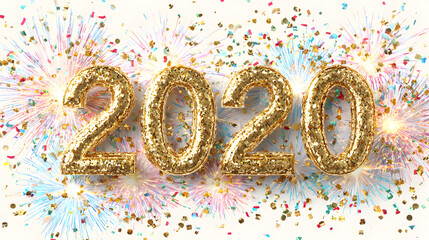 Elegant Happy New Year 2026 Numbers and Modern Typography 