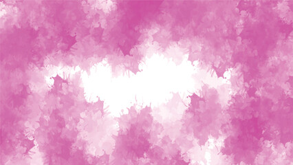 Abstract Watercolor Pink Cloud Ink Wash Stain Background Texture vector design on transparent background.