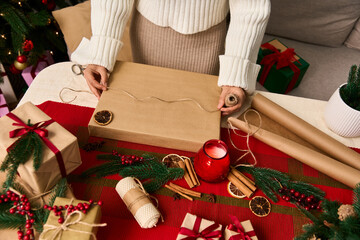 Creating festive memories with Christmas decorations and gift wrapping joy