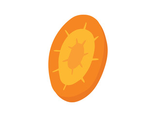 Sliced Carrot Round Clip Art
