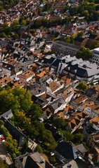 Aerial View of European Town with Traditional Architecture