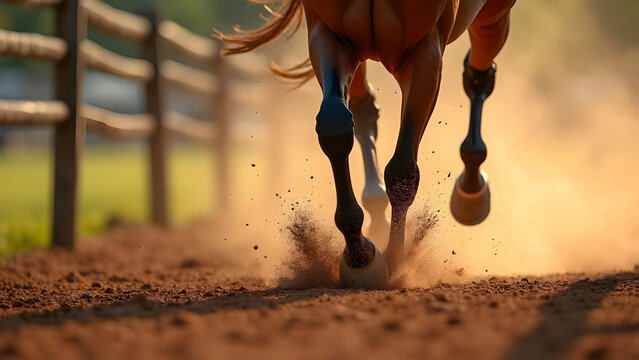 Hooves Pounding Dust Explosion