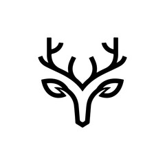 vector silhouette of a deer logo 
