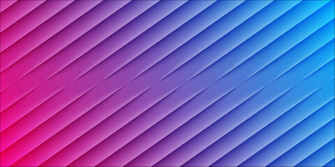 Bold Pink and Blue Neon Gradient Abstract Diagonal line Striped Background vector design
